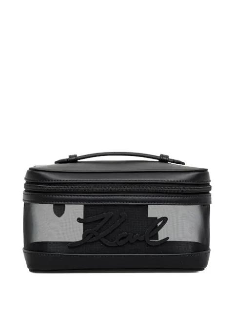 K/Signature mesh vanity case by KARL LAGERFELD