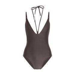 K/Signature multi-strap swimsuit by KARL LAGERFELD