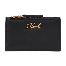 K/Signature slim bi-fold wallet by KARL LAGERFELD