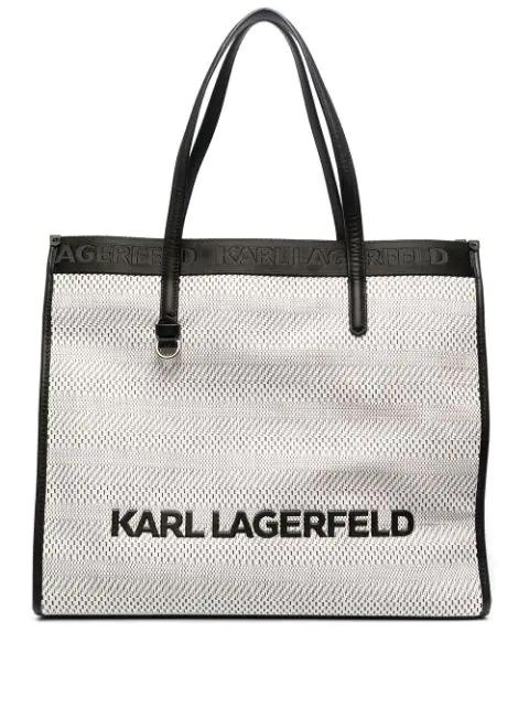 K/Skuare leather tote bag by KARL LAGERFELD