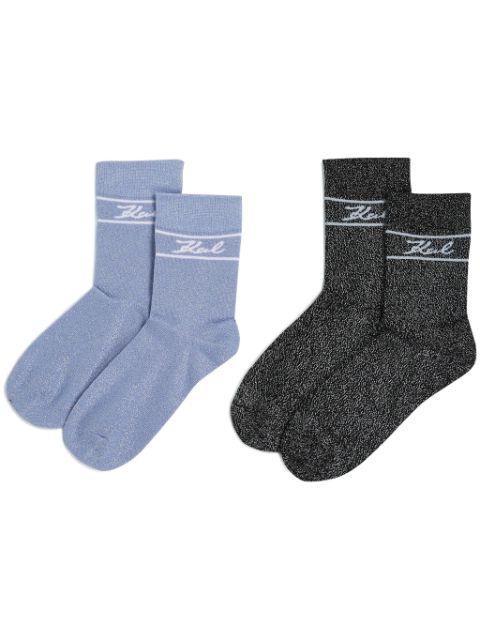 K/signature socks (pack of two) by KARL LAGERFELD