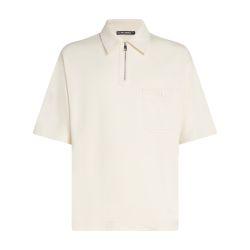 KL Monogram zip-up polo shirt by KARL LAGERFELD