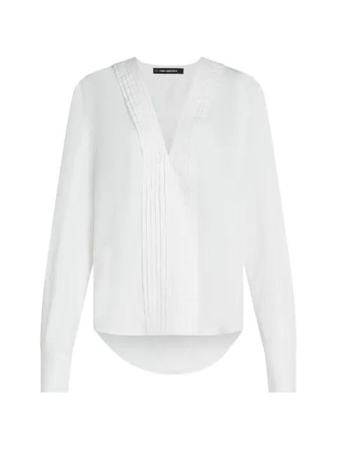 KL Studio V-neck blouse by KARL LAGERFELD