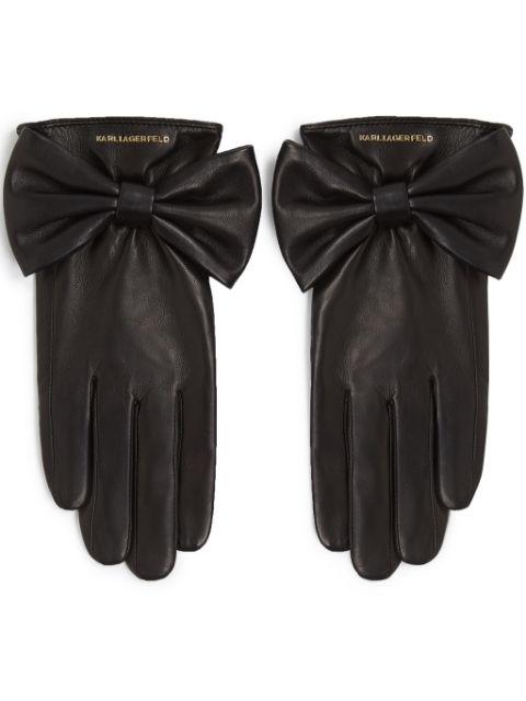 KL Studio bow gloves by KARL LAGERFELD