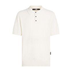 KL monogram knitted polo shirt by KARL LAGERFELD