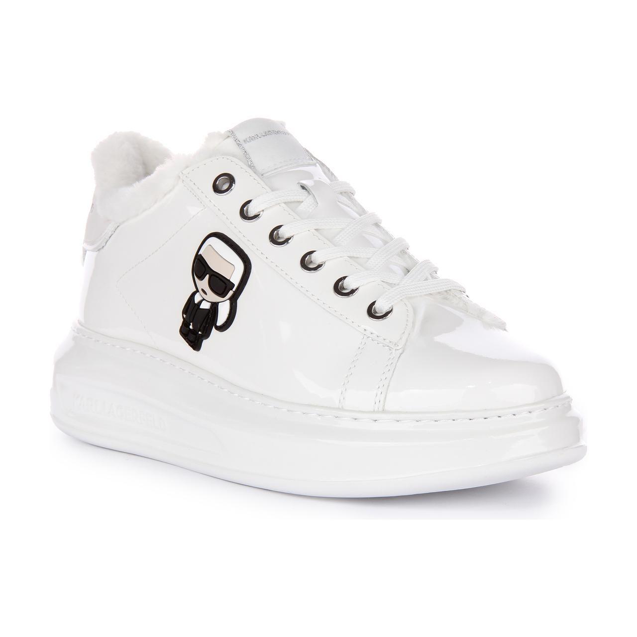 'Kapri Icon' Leather Trainers by KARL LAGERFELD