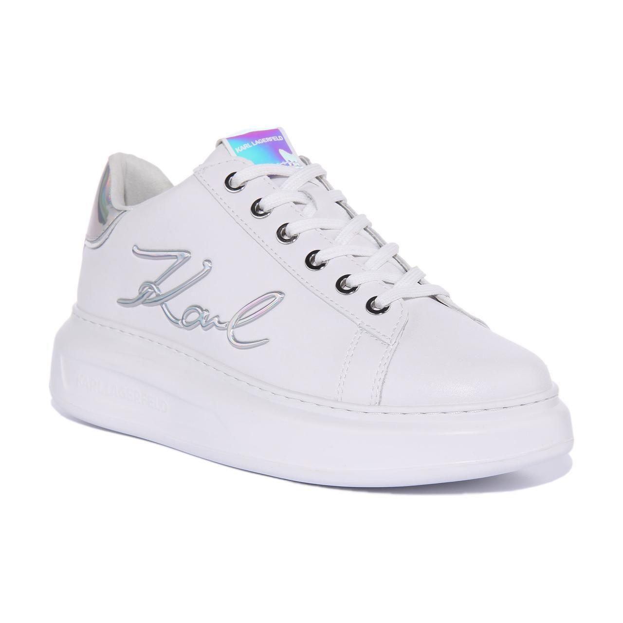 'Kapri' Leather Trainers by KARL LAGERFELD