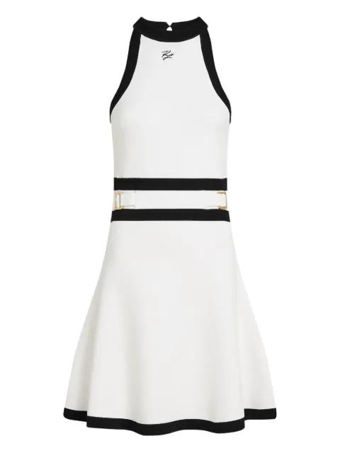 Karl DNA belted knit dress by KARL LAGERFELD