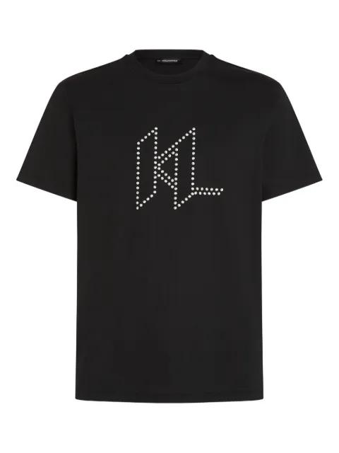 Karl DNA studded-monogram T-shirt by KARL LAGERFELD