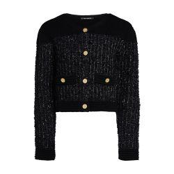 Karl Essential bouclé knit cardigan by KARL LAGERFELD