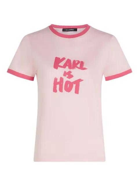 Karl Is Hot cotton T-shirt by KARL LAGERFELD