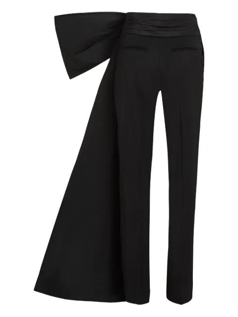Karl Studio bow-detail trousers by KARL LAGERFELD