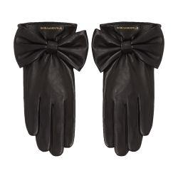 Karl Studio bow gloves by KARL LAGERFELD