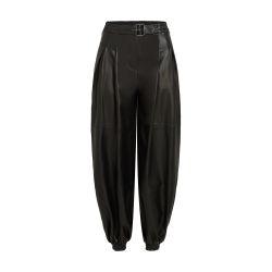 Karl Studio voluminous leather pants by KARL LAGERFELD