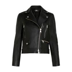 Leather biker jacket by KARL LAGERFELD