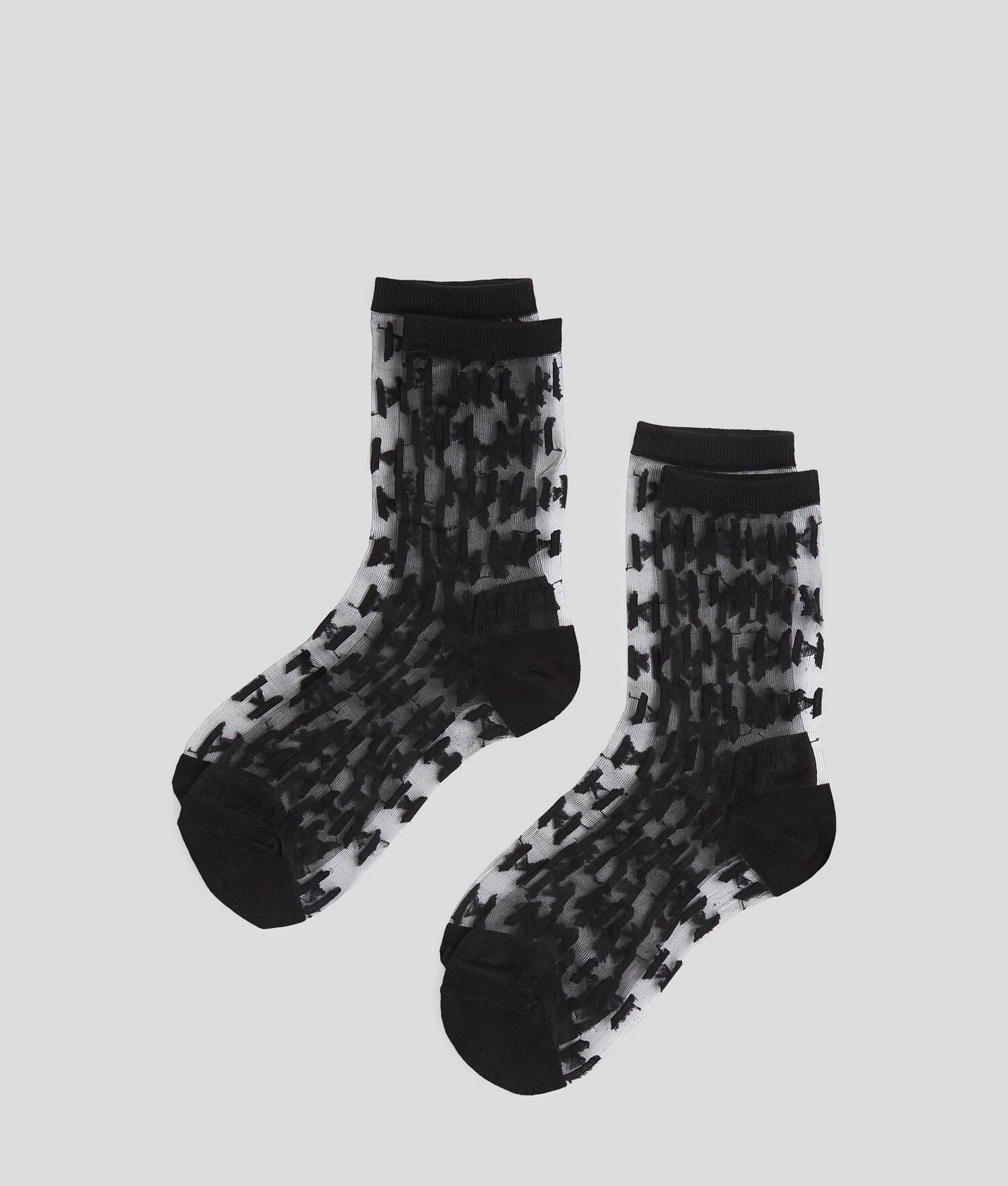MONOGRAM MESH SOCKS – 2-PACK by KARL LAGERFELD