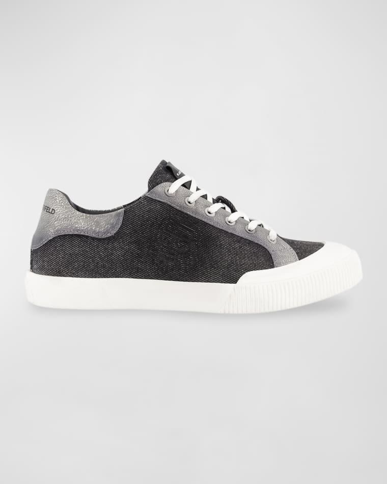 Men's Denim Side Logo Low-Top Sneakers by KARL LAGERFELD