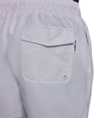 Men's Logo Patch Volley Shorts by KARL LAGERFELD