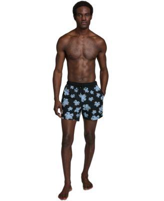 Men's Regular-Fit Quick-Dry 5" Swim Trunks with Boxer Brief Liner by KARL LAGERFELD
