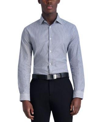 Men's Slim-Fit Stripe Woven Shirt by KARL LAGERFELD