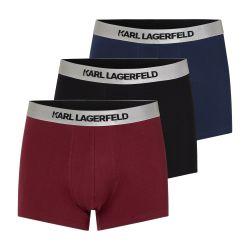 Metallic Karl logo trunks - 3 pack by KARL LAGERFELD