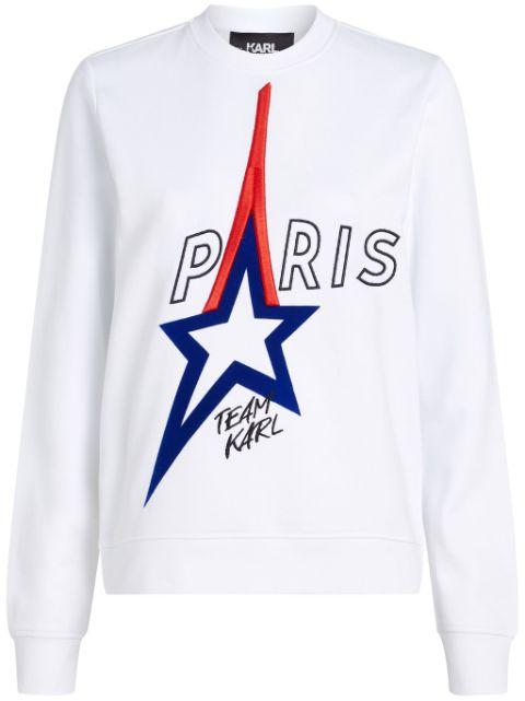 Paris organic-cotton sweatshirt by KARL LAGERFELD