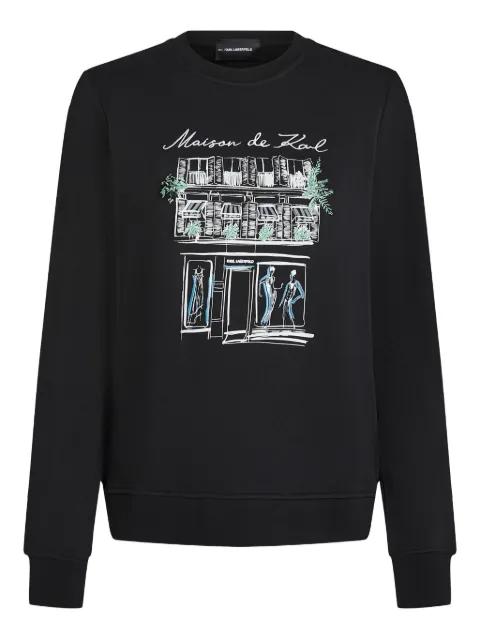 Paris store sketch sweater by KARL LAGERFELD