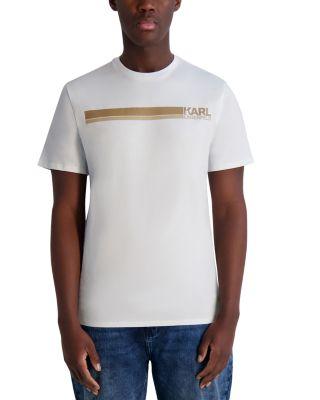 Race Stripe Slim Fit Logo Tee by KARL LAGERFELD