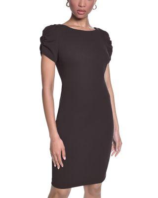Ruched Sleeve Sheath Dress by KARL LAGERFELD