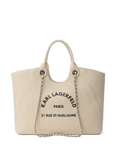 Rue St-Guillaume chain-link tote bag by KARL LAGERFELD
