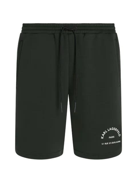 Rue St-Guillaume logo-print shorts by KARL LAGERFELD
