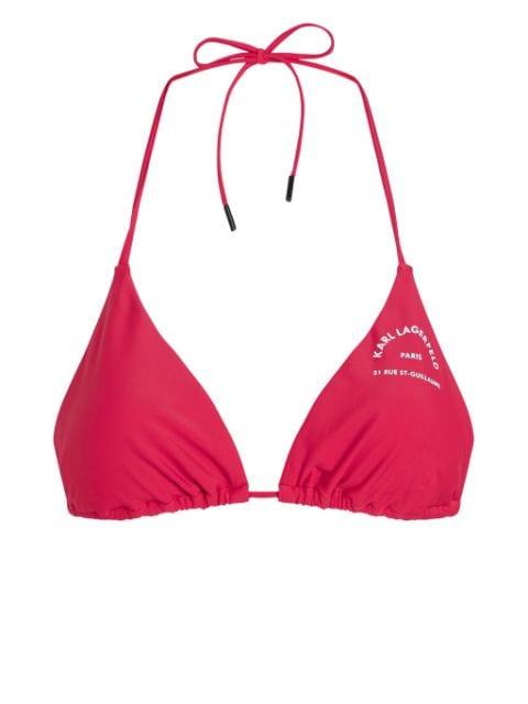 Rue St-Guillaume triangle bikini top by KARL LAGERFELD