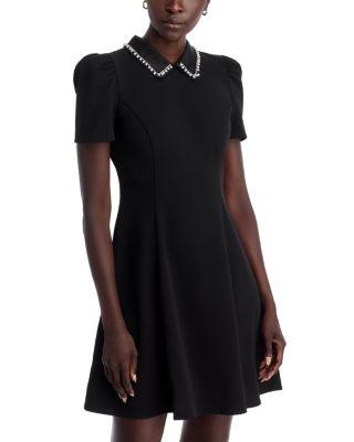 Satin Collar Mini Dress by KARL LAGERFELD