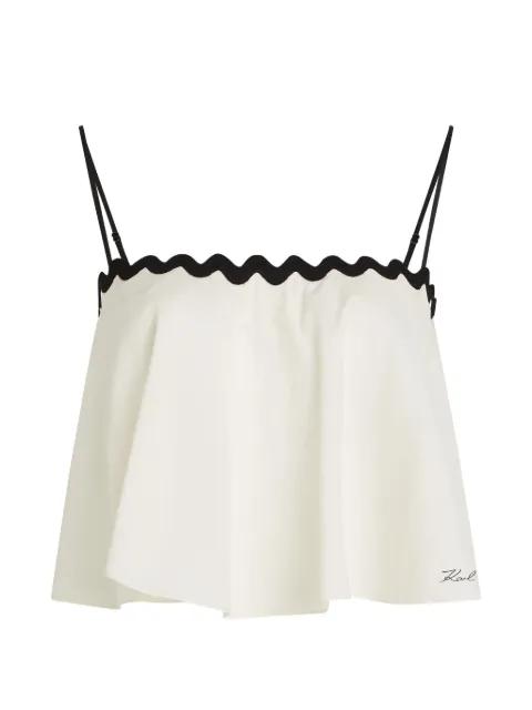 Scallop beach cropped top by KARL LAGERFELD
