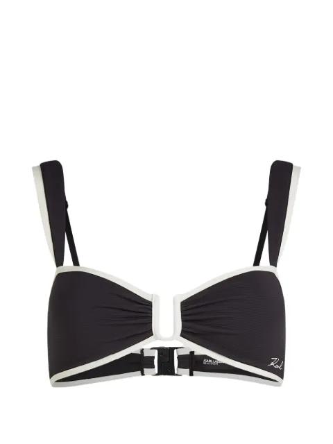 Signature bandeau bikini top by KARL LAGERFELD