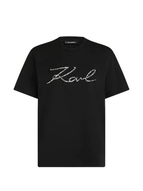 Signature bouclé T-shirt by KARL LAGERFELD