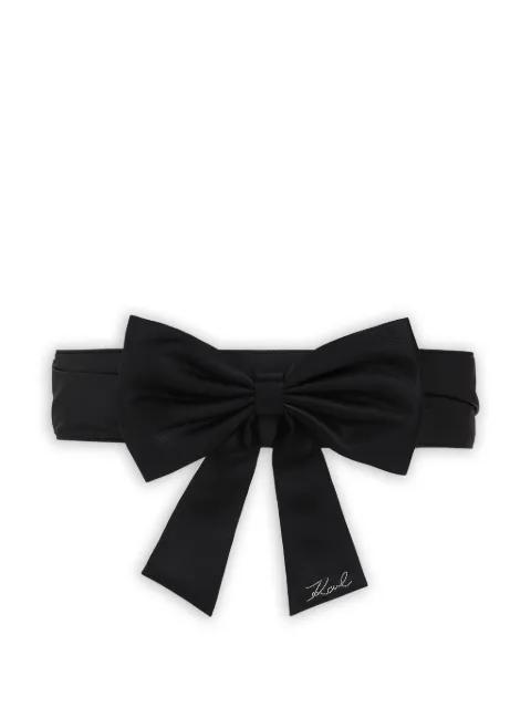 Signature bow belt by KARL LAGERFELD