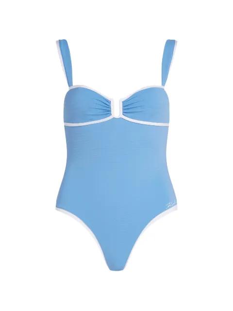 Signature cheeky swimsuit by KARL LAGERFELD