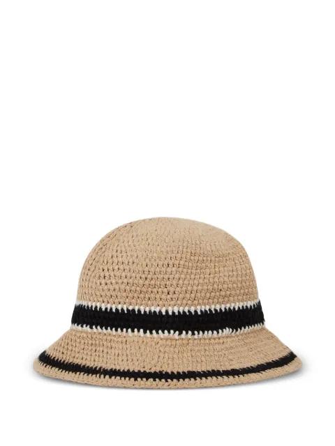 Signature crochet hat by KARL LAGERFELD