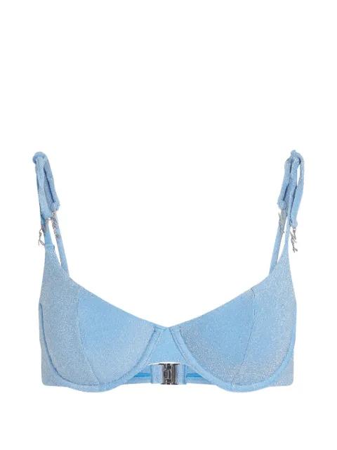 Signature lurex underwire bikini top by KARL LAGERFELD