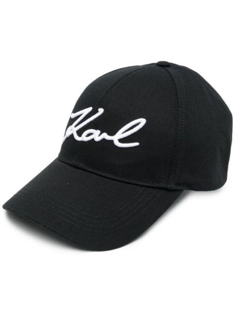 Signature organic-cotton baseball cap by KARL LAGERFELD