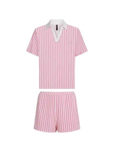 Signature stripe-print pajamas by KARL LAGERFELD
