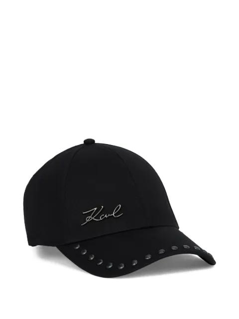 Signature studded baseball cap by KARL LAGERFELD