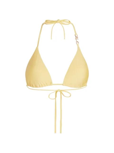 Signature triangle-cup bikini top by KARL LAGERFELD
