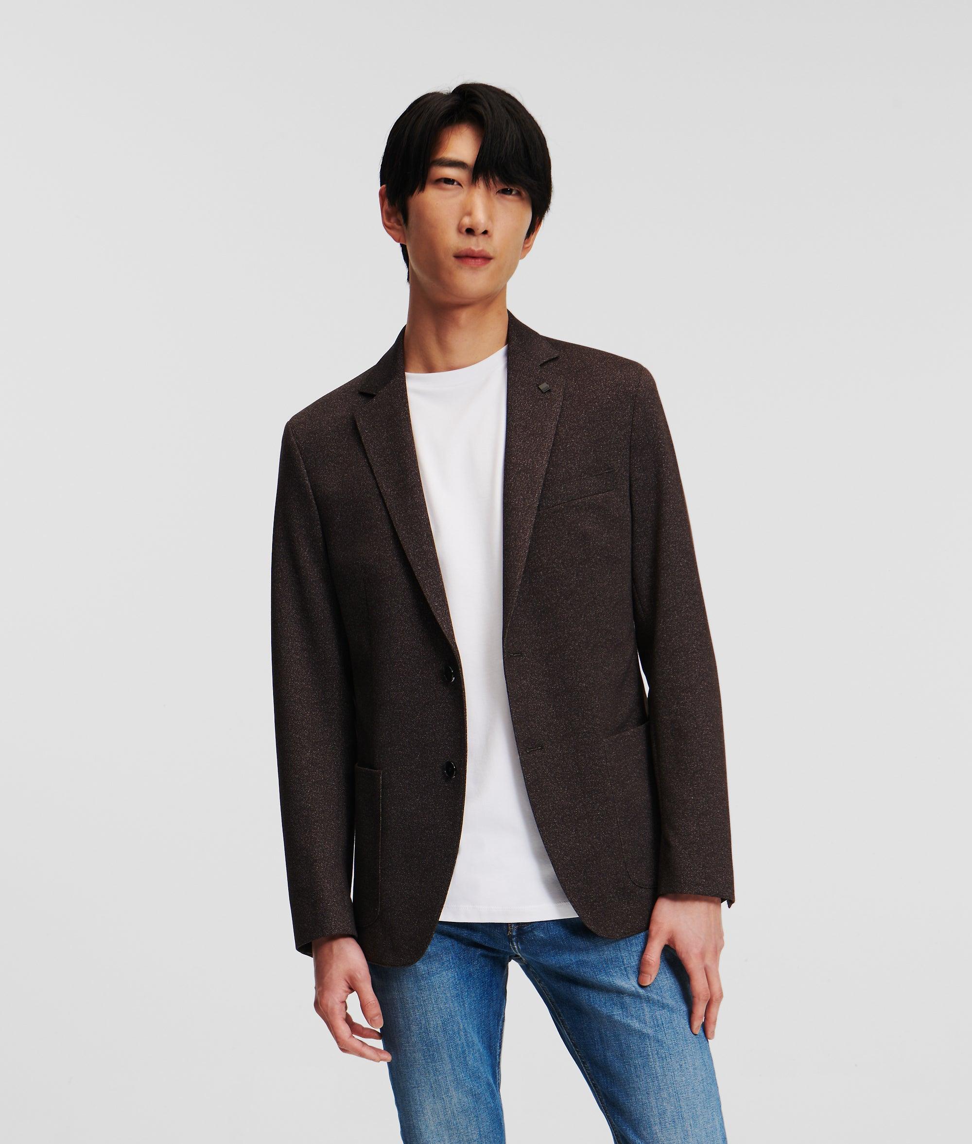 Square snap button polo shirt by KARL LAGERFELD