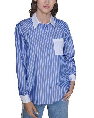 Striped Button Down Shirt by KARL LAGERFELD
