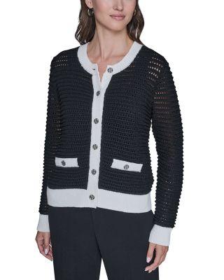 Textured Cardigan by KARL LAGERFELD