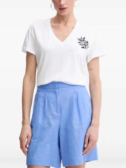 V-neck embroidered T-shirt by KARL LAGERFELD