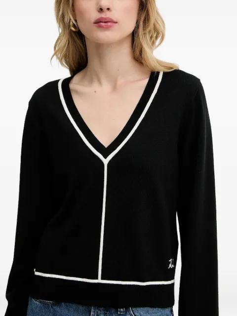 V-neck knitwear sweater by KARL LAGERFELD