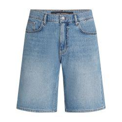 Washed denim shorts by KARL LAGERFELD